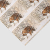 Papier de soie de soie de tigres d'hiver (Détail)