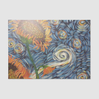 Papier de soie de soie de tournesols de danse