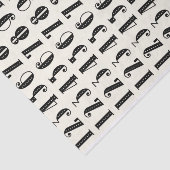 Papier de soie de soie de typographie de nombres (Détail)