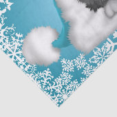 Papier de soie de soie de vacances de chat de Noël (Détail)