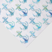 Papier de soie de soie de vert bleu d'Ancre (Détail)