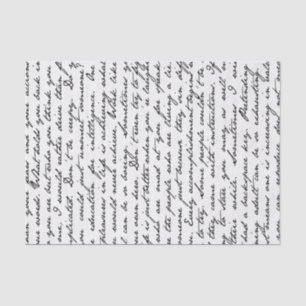 Papier de soie de soie d'écriture de manuscrit