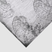 Papier de soie de soie délabré de Brainz 10" x 15" (Détail)