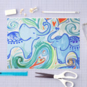 Papier de soie de soie d'éléphant de bébé de maman (Artisanat)