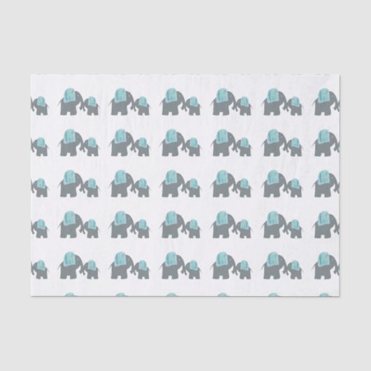 Papier de soie de soie d'éléphant, maman et (Recto)