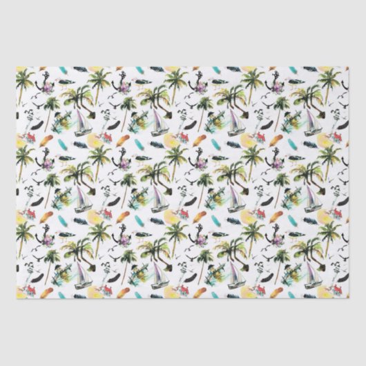 Papier de soie de soie d'été de mer (Recto)