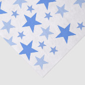 Papier de soie de soie d'étoiles bleues (Détail)