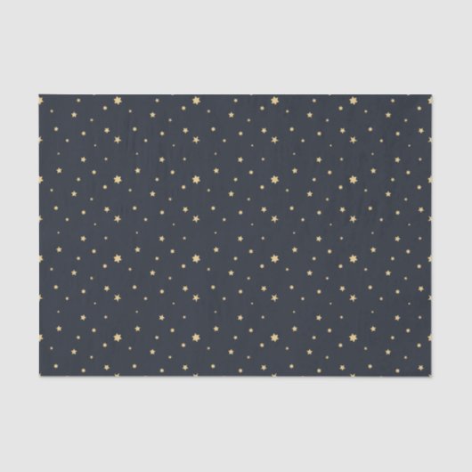 Papier de soie de soie d'étoiles de Noël de bleu (Recto)