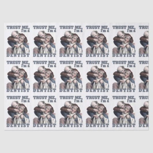 Papier de soie de soie d'humour de DENTISTE (Recto)