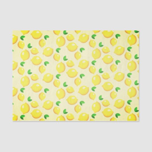 Papier de soie de soie d'impression de citron (Recto)