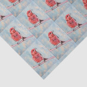 Papier de soie de soie d'impression d'oiseau (Détail)