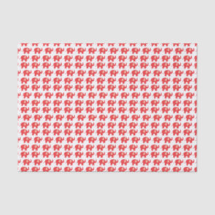 Papier de soie de soie d'objet superflu rouge et