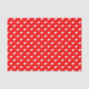 Papier de soie de soie d'objet superflu rouge et