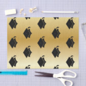 Papier de soie de soie d'or d'obtention du diplôme (Artisanat)