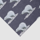 Papier de soie de soie d'ours blanc de flocon de (Détail)