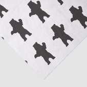 Papier de soie de soie d'ours noir (Détail)