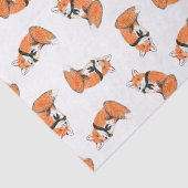 Papier de soie de soie en bois de Fox d'insigne (Détail)