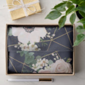 Papier de soie de soie enveloppant la marine rose (Cadeau)