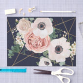 Papier de soie de soie enveloppant la marine rose (Artisanat)