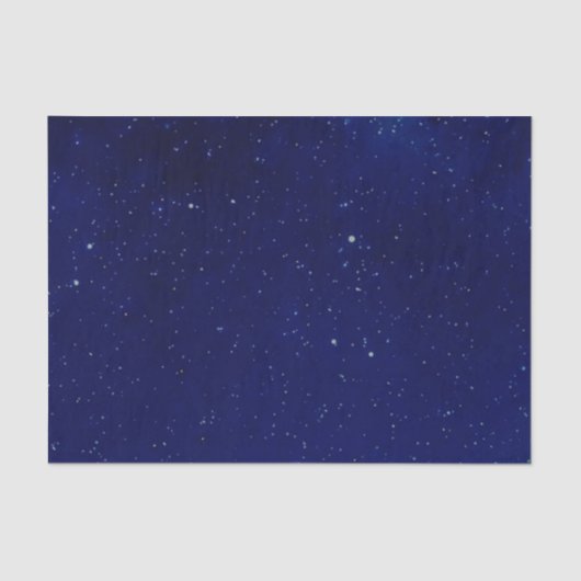 Papier de soie de soie étoilé bleu profond de ciel (Recto)