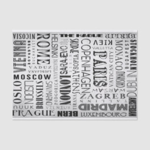 Papier de soie de soie européen de typographie de