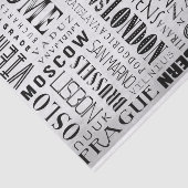 Papier de soie de soie européen de typographie de (Détail)