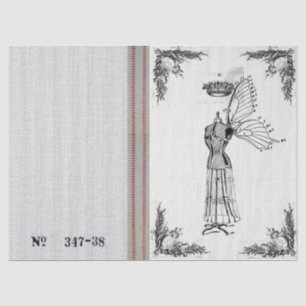 Papier de soie de soie féerique de forme de robe