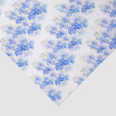 Papier de soie de soie floral bleu d'art (Détail)