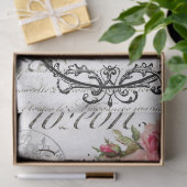 Papier de soie de soie floral de Decoupage de (Cadeau)