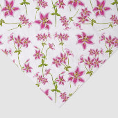 Papier de soie de soie floral de lis rose (Détail)