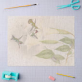 Papier de soie de soie floral d'oiseaux tropicaux (Artisanat)