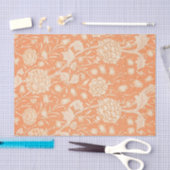 Papier de soie de soie FLORAL ORANGE de William (Artisanat)