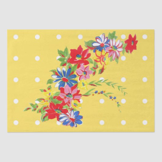 Papier de soie de soie floral vintage (Recto)