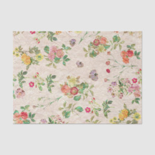 Papier de soie de soie floral vintage