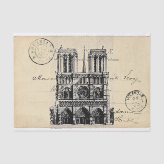 Papier de soie de soie français de carte postale (Recto)