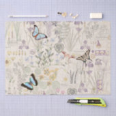 Papier de soie de soie français de fleurs de (Artisanat)