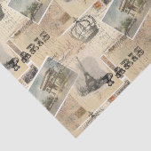 Papier de soie de soie français de Paris de carte (Détail)