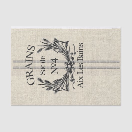 Papier de soie de soie français de sac à grain (Recto)