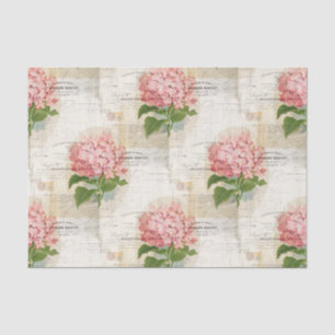 Papier de soie de soie français d'hortensia rose