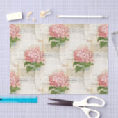 Papier de soie de soie français d'hortensia rose (Artisanat)