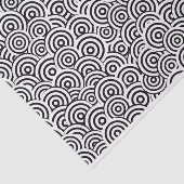 Papier de soie de soie géométrique noir et blanc (Détail)