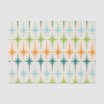 Papier de soie de soie géométrique vintage de<br><div class="desc">Cru. Geometrics. Starbursts. Si vous aimez un quelconque de ces mots, ce rétro papier de soie de soie géométrique vintage de Starbursts est pour vous. Caractéristiques de conception ce modernes de la moitié du siècle un arrière - plan crème avec des rangées de turquoise, de vert de chaux, d'orange, et...</div>