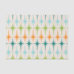 Papier de soie de soie géométrique vintage de<br><div class="desc">Cru. Geometrics. Starbursts. Si vous aimez un quelconque de ces mots, ce rétro papier de soie de soie géométrique vintage de Starbursts est pour vous. Caractéristiques de conception ce modernes de la moitié du siècle un arrière - plan crème avec des rangées de turquoise, de vert de chaux, d'orange, et...</div>