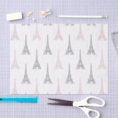 Papier de soie de soie gris rose blanc de Tour (Artisanat)