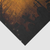 Papier de soie de soie hanté par lune de cimetière (Détail)