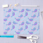Papier de soie de soie heureux de motif de Narwhal (Artisanat)