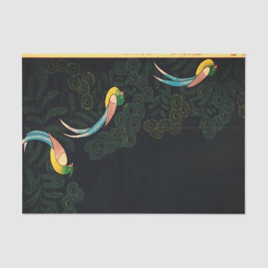 Papier de soie de soie JAPONAIS d'OISEAU (Recto)