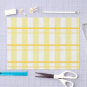Papier de soie de soie jaune de plaid (Artisanat)