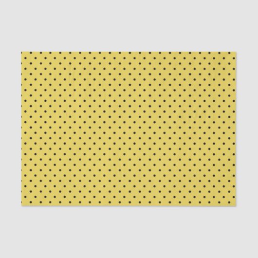 Papier de soie de soie jaune et noir de point de (Recto)