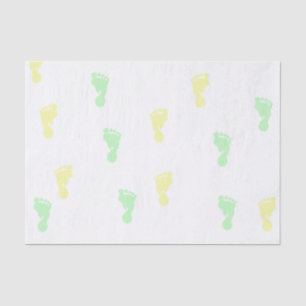 Papier de soie de soie jaune et vert des
